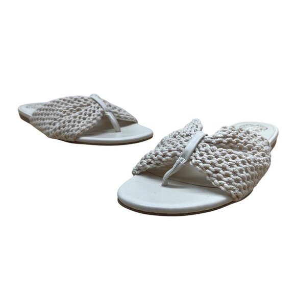 Vince Camuto Shoes - Vince Camuto Womens White Woven Bobbiey Slide Sandals Size 10M - New